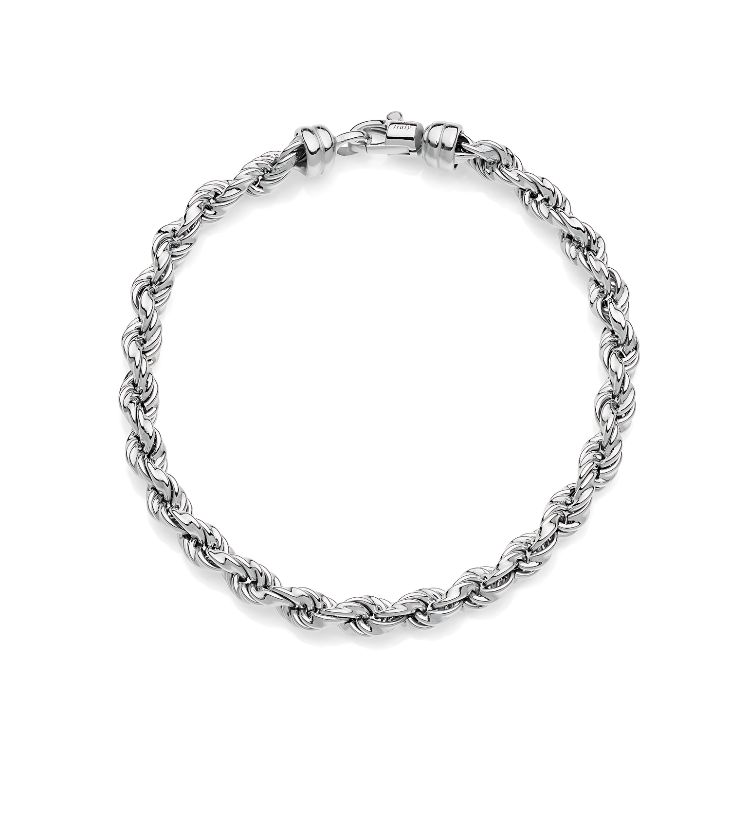 希少 vintage rope motif bracelet silver800 Mens Hand Made Italian Rope Chain Bracelet — MVM Florence Italy